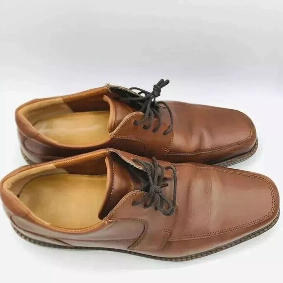 ECCO Shoes Mens Size 12-12.5 / EU 46 Leather Brown Lace-Up Derby Dress Shoe Heel main image 7
